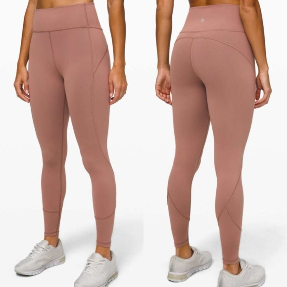 Lululemon In Movement Leggings Tight 25” Everflux Spanish Oak Rose Size 4‎